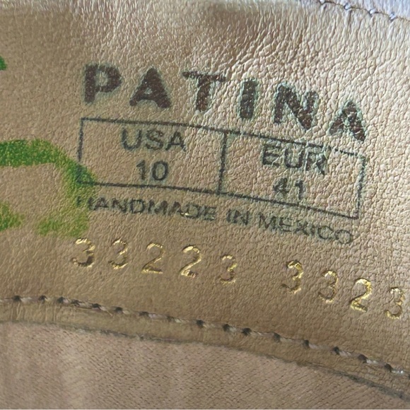 Patina Oslo Cream Leather Block Heeled Handmade Ankle Boots Women’s Size 10 - Picture 9 of 10